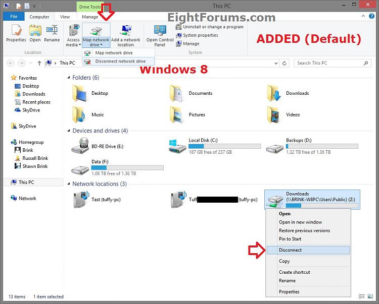 Map Network Drive and Disconnect Network Drive - Add or Remove-windows_8_added.jpg