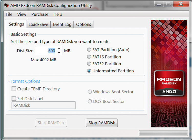 RAM Disk - Install for Browser Cache File Storage-amd-settings.png