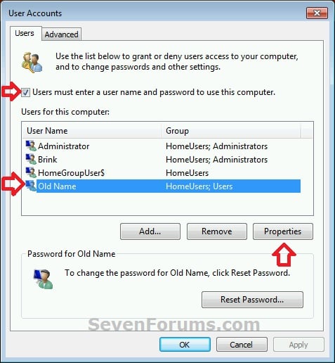 User Profile Folder - Change User Account Folder Name-netplwiz-2.jpg