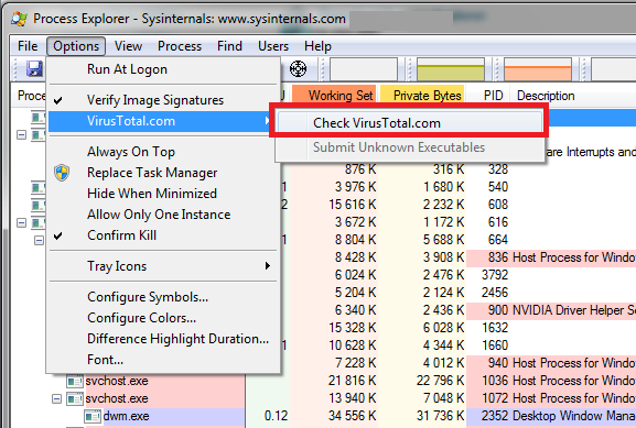 Process Explorer + VirusTotal (to check all processes with 50+ AV's)-pe-enable-vt.png