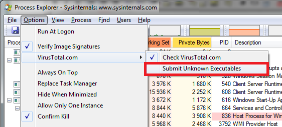 Process Explorer + VirusTotal (to check all processes with 50+ AV's)-pe-submit-unknown.png