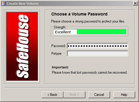 SafeHouse Explorer - Create Password Protected USB-choose-password.jpg
