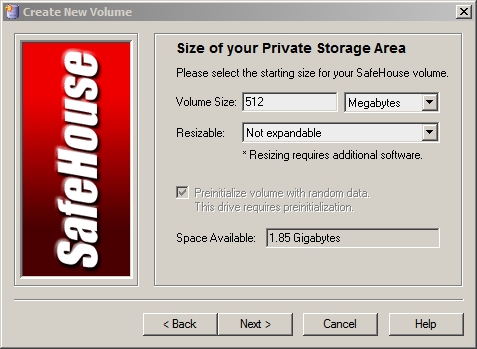 SafeHouse Explorer - Create Password Protected USB-volume-size.jpg