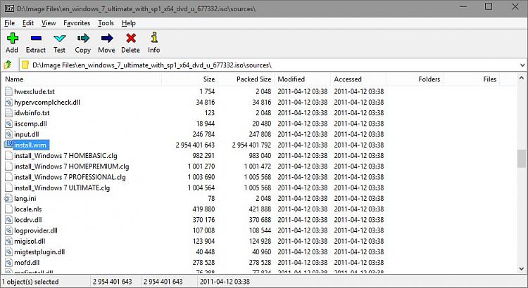 Extract Files from Windows 7 Installation DVD-installwim.jpg