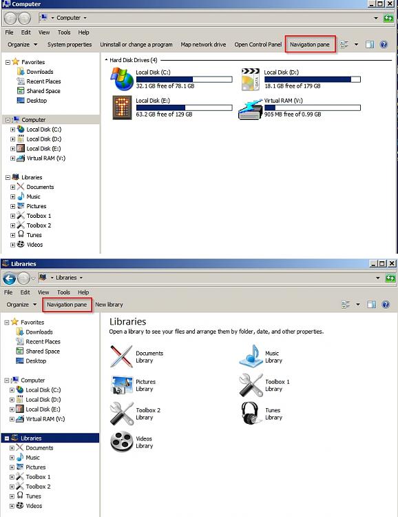 Windows Explorer Toolbar Buttons - Customize-navpane.jpg