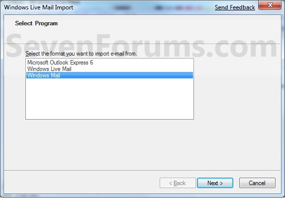 Windows Live Mail - Import Windows Mail Messages-step2.jpg