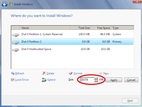 Partition the Hard Drive in a Windows 7 Install Windows 10 Forums