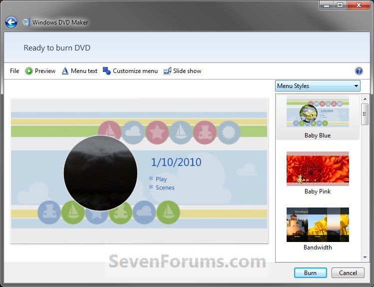 Windows DVD Maker - How to Use-menu_styles.jpg