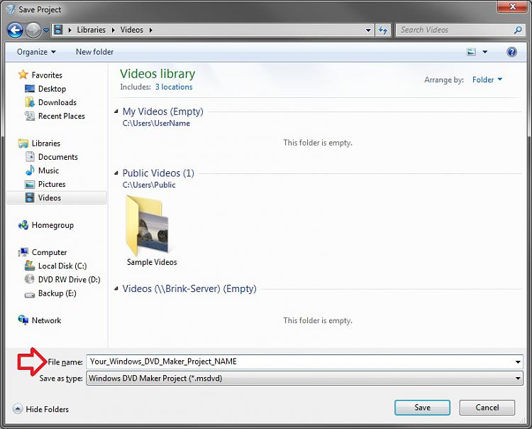 Windows DVD Maker - How to Use-save_as_2.jpg