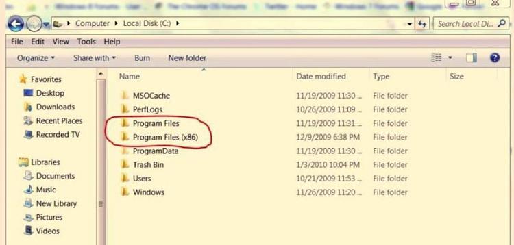 Windows Mail-location-x86-program-files.jpg
