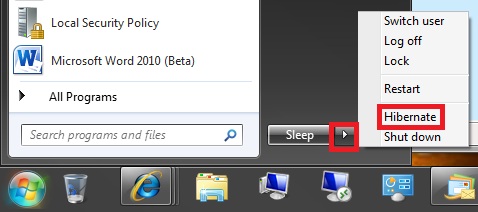 Hibernate - Enable or Disable-start_menu.jpg