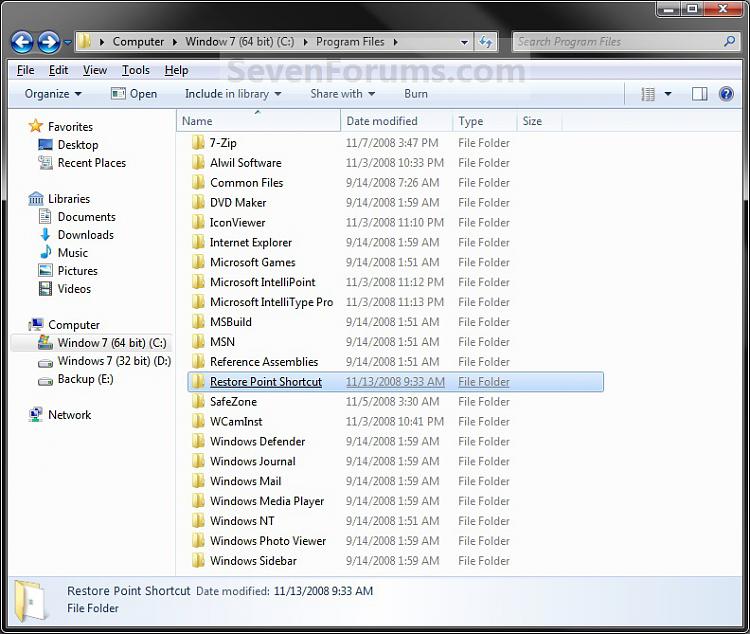 System Restore Point Shortcut-program_files.jpg