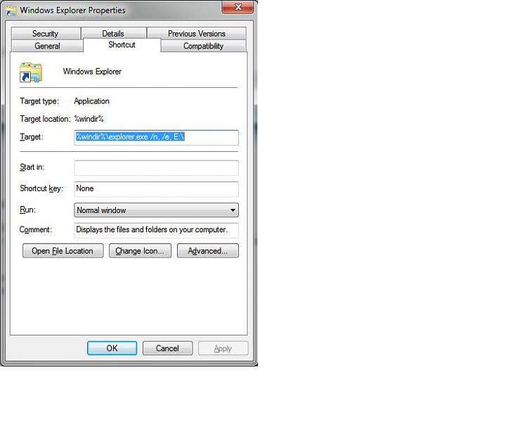 Windows Explorer Taskbar Icon - Change Open To Target-windows-7-explorer-properties.jpg