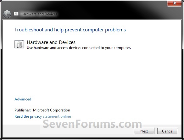 Hardware and Devices Troubleshoot Shortcut - Create-hardware_and_devices.jpg
