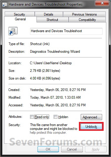 Hardware and Devices Troubleshoot Shortcut - Create-unblock.jpg
