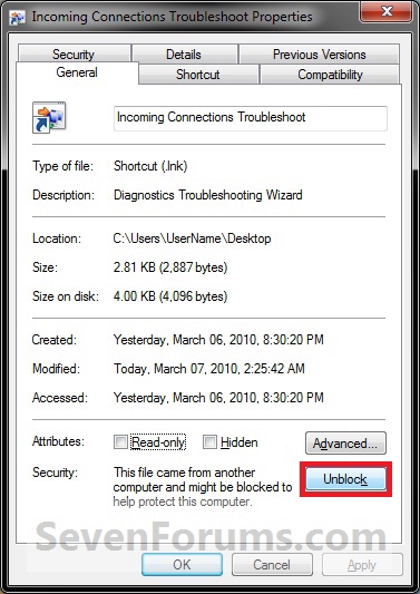 Incoming Connections Troubleshoot Shortcut - Create-unblock.jpg