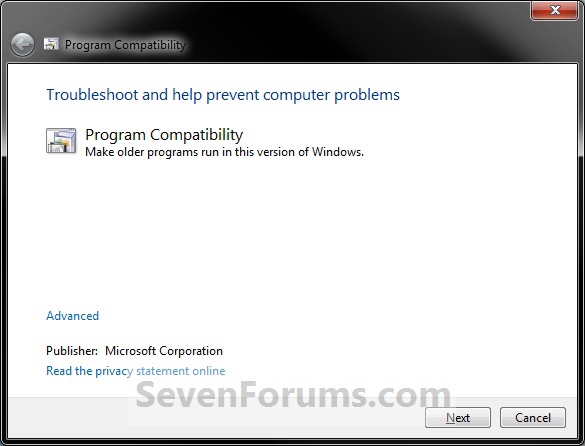 Program Compatibility Troubleshoot Shortcut - Create-program_compatibility.jpg