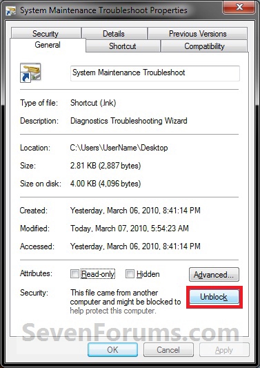 System Maintenance Troubleshoot Shortcut - Create-unblock.jpg