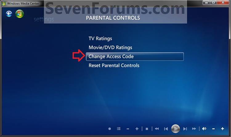 Media Center Parental Controls - Change Access Code-change1.jpg