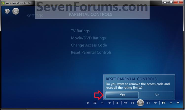 Windows Media Center Parental Controls - Reset-reset2.jpg