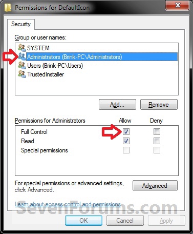 Favorites - Change Default Icon-permissions.jpg