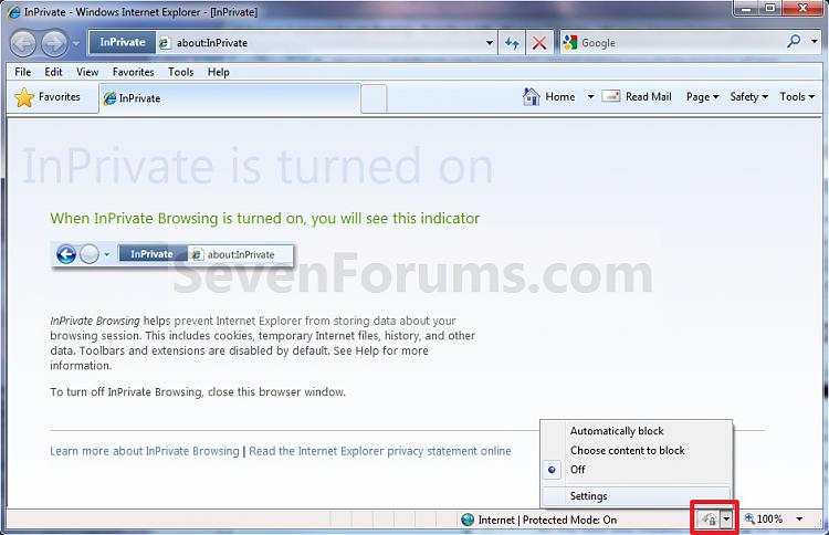 Internet Explorer InPrivate Filtering - Turn On or Off-status-bar.jpg