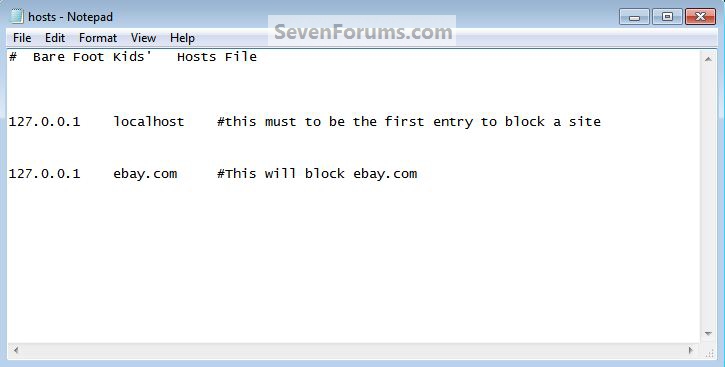 Hosts File : Use in Windows 7 / Vista-hosts_block.jpg