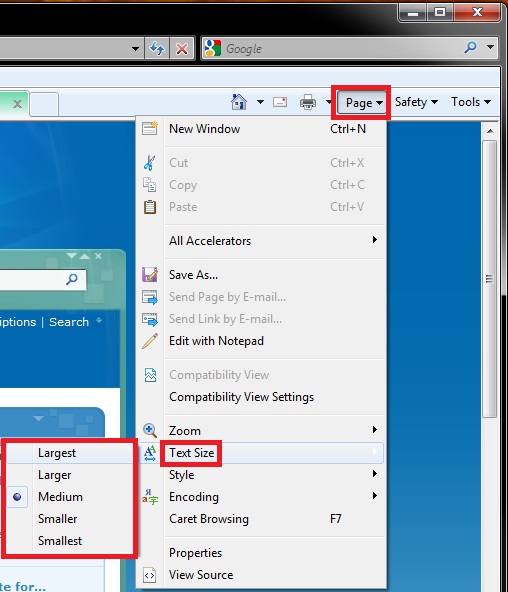 Internet Explorer - Change Text Size Used for Webpages-command_bar.jpg