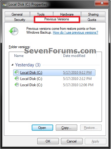 Previous Versions - Restore Files and Folders-folder-2.jpg