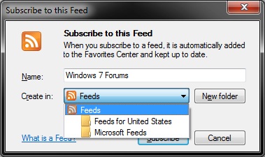 Subscribe to/Unsubscribe from Feed