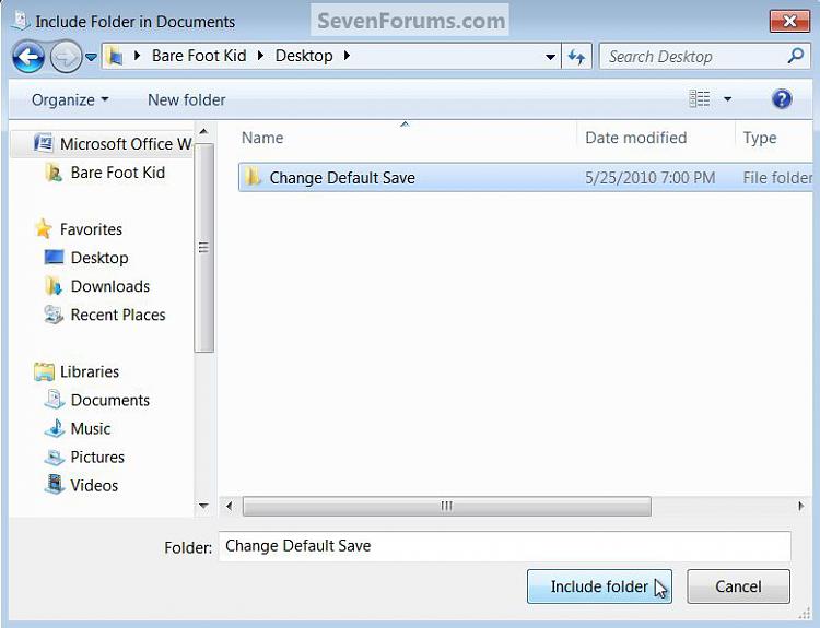 MS Office Word : Set Default Save Location-include-folder.jpg