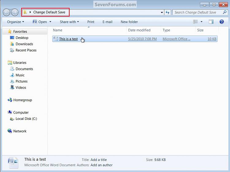 MS Office Word : Set Default Save Location-new-default.jpg