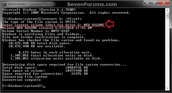 Convert FAT or FAT32 Volume to NTFS-current_volume_label-1.jpg