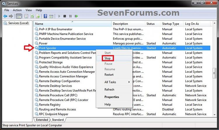 Print Spooler Queue - and Reset Windows 10 Forums