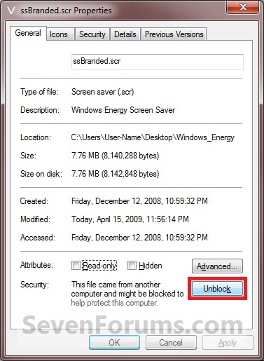 Windows Energy Screen Saver - Restore-unblock.jpg