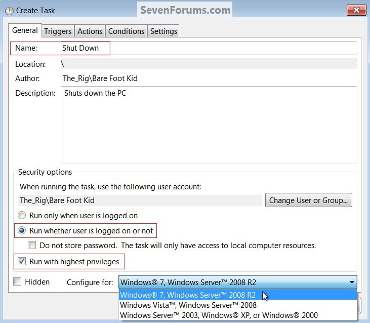 Task Scheduler : Create Shut Down PC Automatically Task-general.jpg
