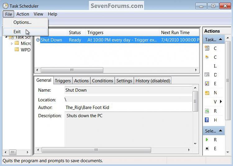 Task Scheduler : Create Shut Down PC Automatically Task-exit.jpg