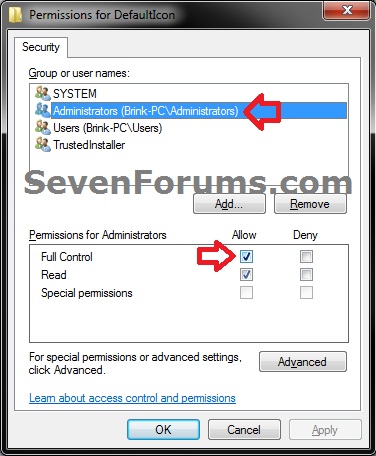 Control Panel - Change Default Icon-permissions.jpg