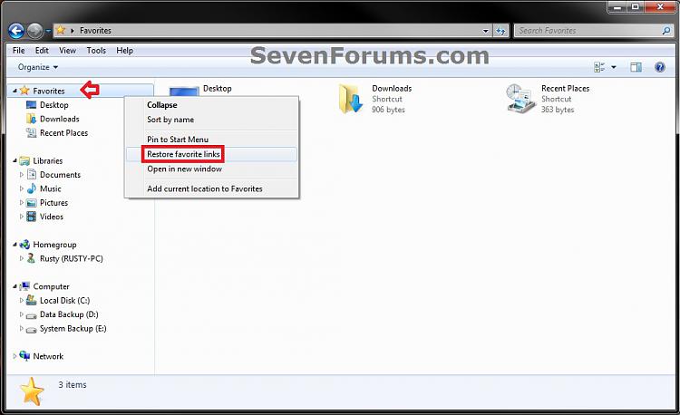 Favorites - Restore Default Favorite Links in Navigation Pane-option1.jpg