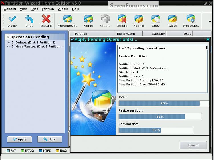 Partition : Recover Space Used by an Older OS-resizepending.jpg