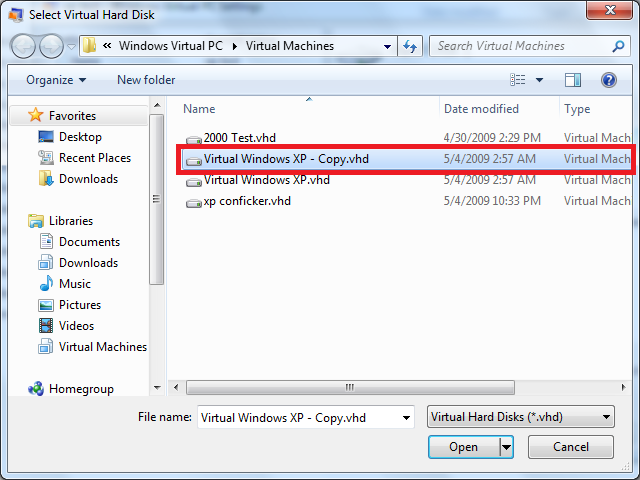 Windows Virtual PC - Create Differencing Disks-vpc10.png