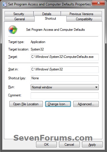 Set Program Access and Computer Defaults Shortcut - Create-step5.jpg