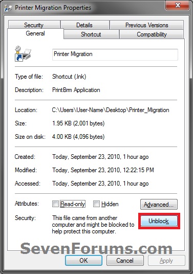 Printer Migration Wizard Shortcut - Create-unblock.jpg