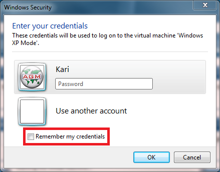 XP mode autologin-xpmode_credentials.png