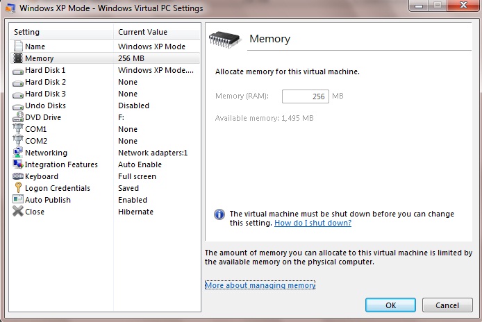 Increasing RAM used in XP mode (Virtual PC)-xp-mode-settings.jpg