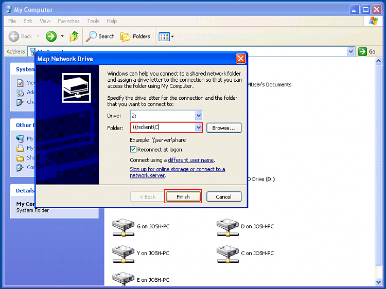 Win7 shared drives in virtual XP-map-z.png