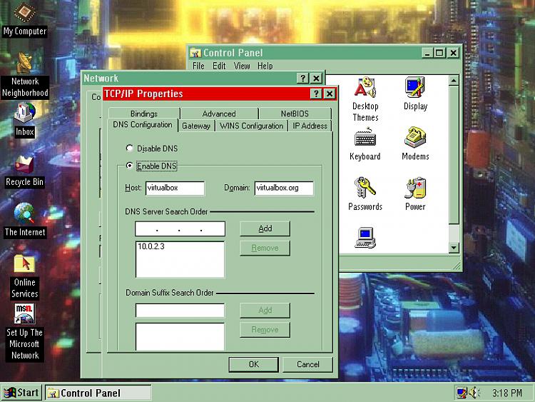 VirtualBox Windows 95 guest doesn't connect to Net-tcpip-dns.jpg