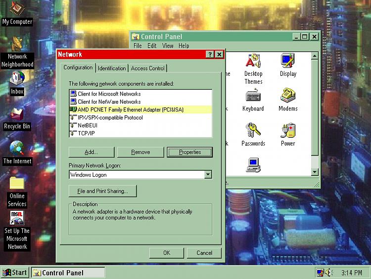 VirtualBox Windows 95 guest doesn't connect to Net-windows-95-network-settings.jpg