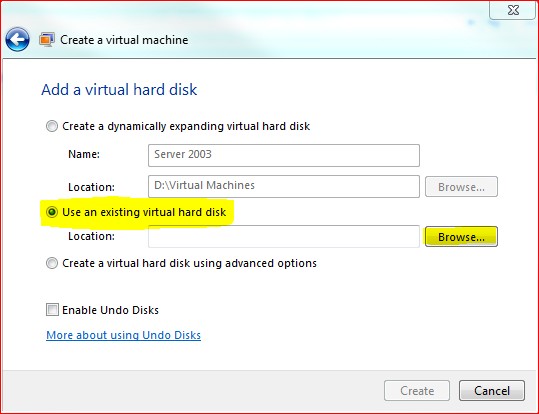 Trying to upgrade Virtual PC 2007 for Win 7-use_existing.png