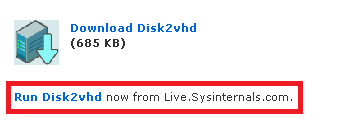 Is it possible to run a preexisting copy of xp throug-disk2vhd.png